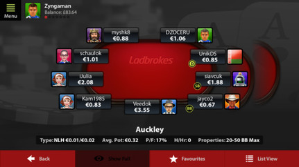 Ladbrokes Mobile Poker